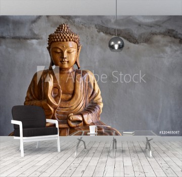 Picture of Wooden buddha statue